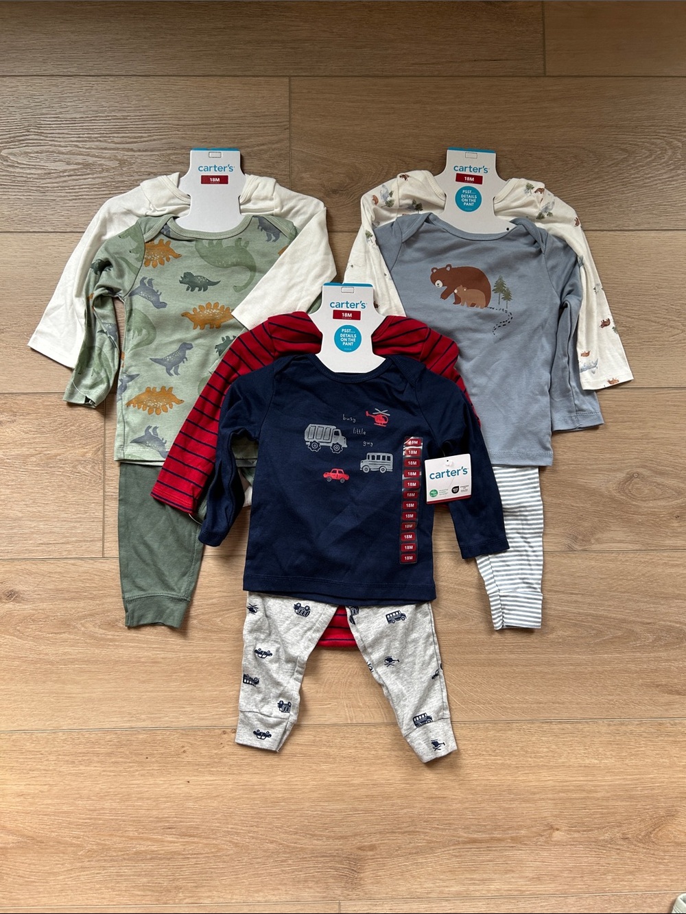 Carters 18 month baby boy clothing matching sets long sleeve